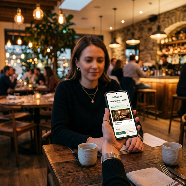 Reservieren einen Tisch online