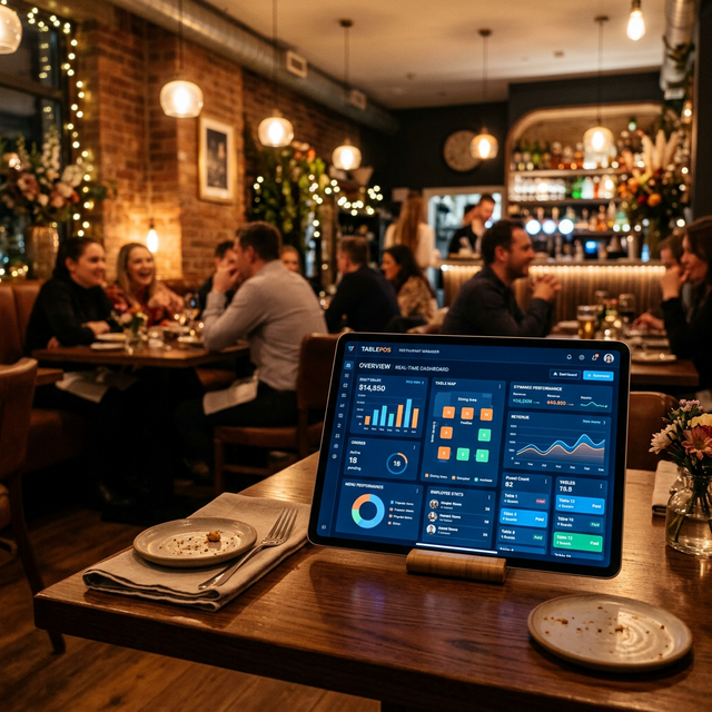 Checktik Dashboard on iPad in Restaurant